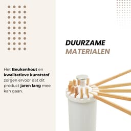 Dastium Home - Opvouwbaar Droogrek – Inklapbaar Driepoot Wasrek met 16 Armen – Ruimtebesparend Houten Droogrek voor Binnen & Buiten – Octopus Droogrek — thumbnail 2