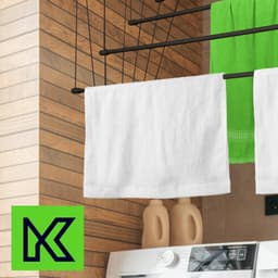 KADAX Plafondwasdroger, wasdroger voor het plafond 6, wanddroger met polyethyleen beklede stalen spijlen, plafonddroger, draagvermogen 12 kg (6x 180/zwart) — thumbnail 5