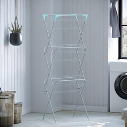 3 Laags Kleding Airer - Indoor en Outdoor Droogrek - Genoeg ruimte — thumbnail 5