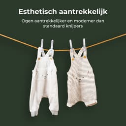 Gandria Wasknijpers 24 Stuks - Kunststof Wasknijpers - Set van 24 Plastic Knijpers - Wasrek Knijpers 10 Kg - Grijs/Wit en Wit/Grijs — thumbnail 5