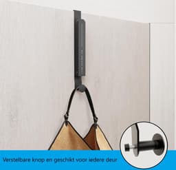 James & Mace® Droogrek Deur –Wanddroogrek - Deurhaken Over Deur – Droogrek Hangend – Opvouwbaar en uitschuifbaar – Badkamer – Slaapkamer – Op Reis — thumbnail 4
