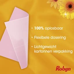 Robijn - Wasmiddeldoekjes - Color - 100% oplosbare doekjes in een kartonnen verpakking - 160 wasstrips — thumbnail 5