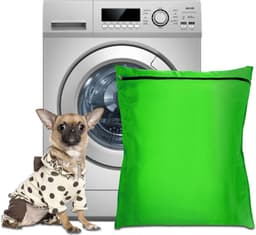 Waszakken voor huisdieren - Waszakken van twill polyester - Grote waszakken met rits - Voorkomt dat waszakken verstopt raken door dierenhaar - Waszakken voor huisdierendekens - Geweldig voor honden en katten (60x70cm) — thumbnail 1