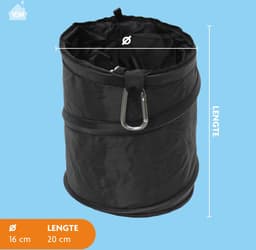 LaundrySpecialist Wasknijpertasje inclusief 20 soft grip Wasknijpers - Zwart - Inclusief stevige ophanghaak — thumbnail 5