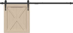 vidaXL - Ophangset - voor - minischuifdeur - 122 - cm - koolstofstaal - zwart — thumbnail 3