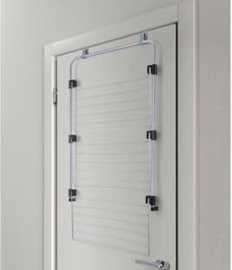 Wanddroogrek wasdroger over de deur- grijze Epotherm-coating - 35 x 58 x 87 cm Wanddroogrek — thumbnail 2