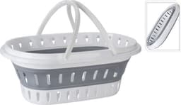 Storage Solutions Wasmand - opvouwbaar - met handvatten - kunststof - 25 Liter - 58 x 38 cm - Draagwasmand - Wasgoedmand — thumbnail 1