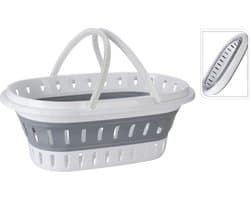 Storage Solutions Wasmand - opvouwbaar - met handvatten - kunststof - 25 Liter - 58 x 38 cm - Draagwasmand - Wasgoedmand — afbeelding 1