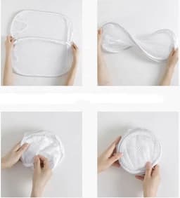 Without Lemon - Opvouwbare wasmand - Mesh - Opbergmand - Vuile Was - Wasgoed - Ruimtebesparend - 30x50cm - Zwart — thumbnail 4