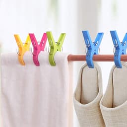 16 Stuks Grote Multicolor Kledingknijpers van Plastic, Winddichte Knijpers voor Handdoeken, Dekens en Wasgoed — thumbnail 3