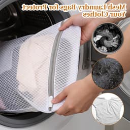 4-delige waszakken set, mesh waszakken met rits voor delicate kleding, lingerie en sokken wassen — thumbnail 4