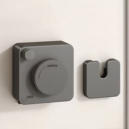 waslijn uittrekbaar - Onzichtbare waslijn - waslijndraad - Waslijn voor balkon - Waslijn voor badkamer - Zwart - 9*4*9 cm - Roestvrij staal/aluminium/ABS — thumbnail 1