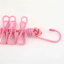 Waslijn met clips - Draagbaar droogrek - Buiten drogen - Intrekbaar ontwerp - 12 clips - Blauw — thumbnail 2