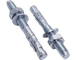 Wigankers M12 - Metalen pluggen boutanker - Beton bevestiging - Verzinkt staal - 90 mm - Zilver