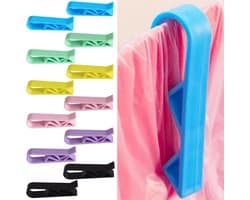 Vuilniszak Clips - Afvalzak Houders - Net Afval Beheer - Sterke Anti-slip Klem - 12 Stuks Set - 6 Kleuren