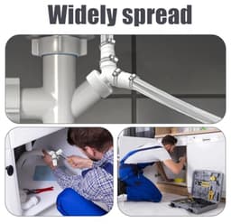 Y-stuk afvoeraansluiting voor wasmachine en vaatwasser - Dubbele aansluiting Ø 19-24 mm naar 40 mm - Wit - Eenvoudige montage met slangklemmen — thumbnail 4