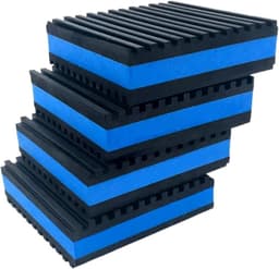Trillingsdempers Wasmachine - Anti-slip Matten - Apparaten Stabiliseren - Schokabsorberend EVA - 4 Stuks 10cm - Zwart — thumbnail 1