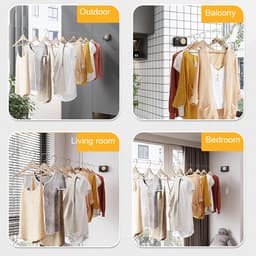 Droogrek Intrekbaar - Waslijn Binnen - Kleding Drogen - Ruimtebesparend Design - 30 meter - Groen — thumbnail 2
