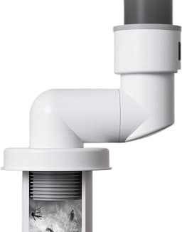 Afvoerpijp Geurblokker - Geurwerende Muurafvoer - Voorkomt Nare Luchtjes - Zelfsluitende Terugslagklep - Voor 50/70mm Buizen - Wit — thumbnail 1