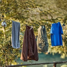 Camping Waslijn - Draagbare Drooglijn - Kleding Drogen - Reflecterend Touw - 3.5 Meter - Grijs — thumbnail 2