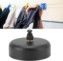 Waslijn Intrekbaar - Draagbare Waslijn - Drogen Kleding - Roestvrij Staal - 2.8 Meter - Zwart — thumbnail 3