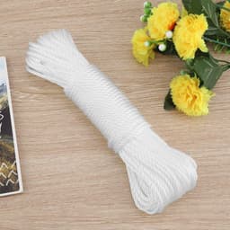 Nylon Waslijn - Lijnen koord - Kleding Ophangen - Hoge Treksterkte - 20 m - Wit — thumbnail 4