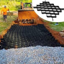Grondrooster Grindstabilisatie - Stabilisatiesysteem Bodem - Opritten Aanleggen - Hoge Draagkracht - 5 cm Hoog - Zwart — thumbnail 1