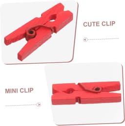 Houten Mini Clips - Fotohouders Knutselclip - Decoratie Ophangen - Natuurlijk Hout - 100 Stuks - Zwart — thumbnail 3