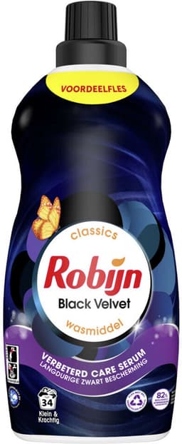 Robijn Klein & Krachtig Wasmiddel Black Velvet 34 Wasbeurten 1,19 liter — thumbnail 1