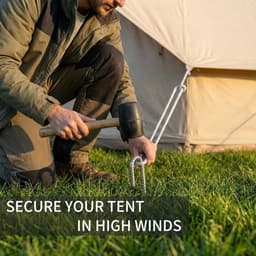 NTHProducts - Tuinpinnen - Grondankers - Zeer robuust - Zilver - Tentpinnen - Ideaal voor tenten, partytenten en schuren - 10 stuks — thumbnail 3
