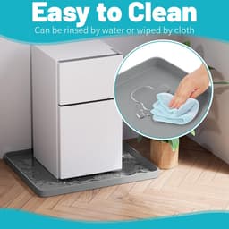 Draagbare Airco Druppelpan - Lekbak Airco - Vloer Beschermen - Antislip met Rand - 60 x 50 cm - Grijs — thumbnail 2