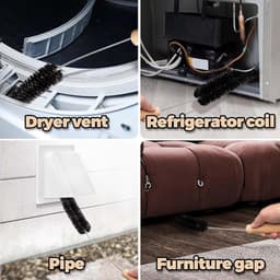 Reinigingsset Ventilatie - Pluisgereedschap Droger - Apparaten Onderhouden - Flexibele Borstelkop - 70 cm Lengte - Zwart — thumbnail 4
