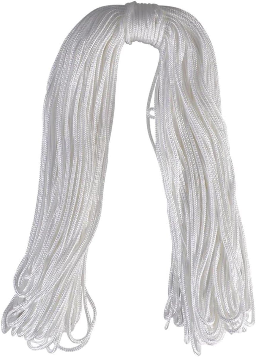 Waslijn Nylon Touw - Kledinglijn Slinger - Kleding Drogen - Strak Gevlochten - 50 meter - Wit — afbeelding 1