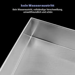 Wasmachine Afvoerbak - Lekbak Wasmachine - Vloer Beschermen - Dik Roestvrij Staal - 08 mm - Zilver — thumbnail 3