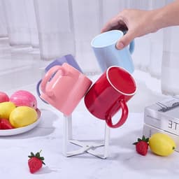 Vouwbaar en multifunctioneel droogrek voor waterflessen en bekers - Ideaal voor keukenopslag en organisatie van plastic zakken en afvalzakken — thumbnail 2