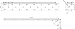 Stalen Anker - Hoekconnector Bevestiging - Stevig Monteren - Geperforeerde Plaat - 400 x 40 mm - Zilver — thumbnail 5
