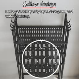 Opbergrek boven de wasmachine, rek voor wasmachine en droger, wasmachinerek met trommel, stapelbare wasmachinestandaard met rek en zijhaken, voor wasruimtes, appartementen en slaapkamers. — thumbnail 3