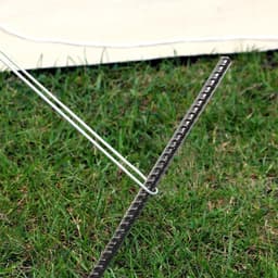 Zware Grondankers voor Tuin en Camping - 12 Inch Stalen Tentpalen, Poortsteunen en Plantsteunen met Zwarte Poedercoating — thumbnail 4