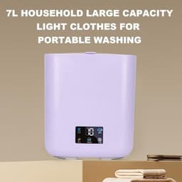 Dailygoods- Wasmachine Draagbaar - 7L Capaciteit - Volledig Automatisch - Mini Wasmachine - Centrifuge/Droger - LCD Touch Screen - Eenvoudig in Gebruik — thumbnail 5