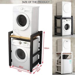 Opbergkast Wasmachine - Ruimtebesparend Meubel - Waskamer Organiseren - Hoge Draagkracht - 400 kg Capaciteit — thumbnail 2