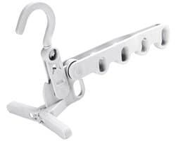 Dailygoods- Droogrek Stevig - Opvouwbaar - Draagbaar - 5 Ophanggaten - Voor Over de Deur - Duurzaam Kunststof - Kledingrek