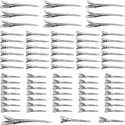 Haarspelden Set - Haarklemmen Knijpers - Haarstyling Knutselen - 75 Stuks Metaal - Klein Middel Groot - Zilver — thumbnail 1