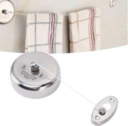 Waslijn Uittrekbaar - Drooglijn Binnen - Kleding Drogen - Roestvrij Staal - 2.8 Meter - Zilver — thumbnail 2