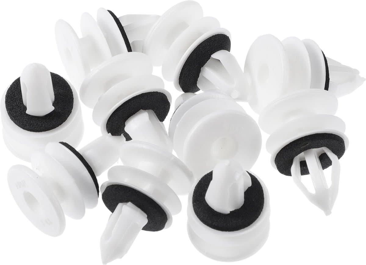 Dailygoods- Deurbekledingsclips - Duurzaam Kunststof - 10 Stuks - Wit - Slijtvast - Voor Chevrolet/Buick - Totale Lengte 28 mm - Autoclips — afbeelding 1