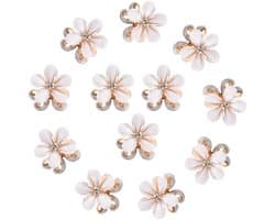 Dailygoods- Haarclips 12 Stuks - Mini Klauwclips - Bloem Motief - Antislip - Haaraccessoires - Duurzaam Materiaal - Haarklemmen