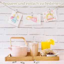 Dailygoods- Sterren Wasknijpers 105 Stuks - Houten Klemmen - Decoratieve Clips - Handwerk Klemmen - Kerstmis Decoratie - Veilig Materiaal — thumbnail 5