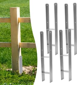 Paalanker H-anker - Paaldrager Grondanker - Houtconstructies Bouwen - Stabiele Houtverbinding - 600 mm Lengte - Metaal — thumbnail 1