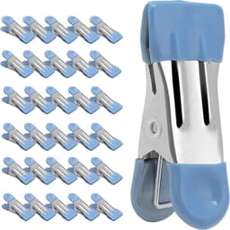 Kledingspelden - Wasknijpers Metalen - Was Drogen - Rubberen Coating - 30 Stuks - Blauw — thumbnail 1