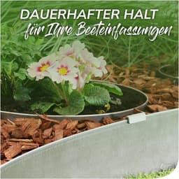 Grondanker Gazonrand - Bloemperk Verankering - Tuin Afbakening - Corten Staal Patina - Set van 25 - Bruin — thumbnail 4