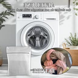 Waszakken voor de droger - Set van 6 met grijze rits, ideaal voor truien, shirts en ondergoed (groot, medium, klein) — thumbnail 2